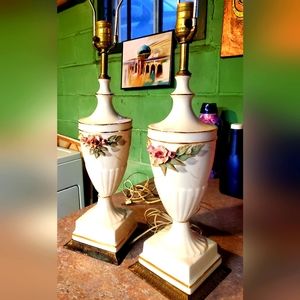 Vintage Victorian Ceramic lamps
